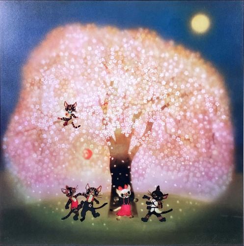 藤城清治　「夜桜DX」の買取